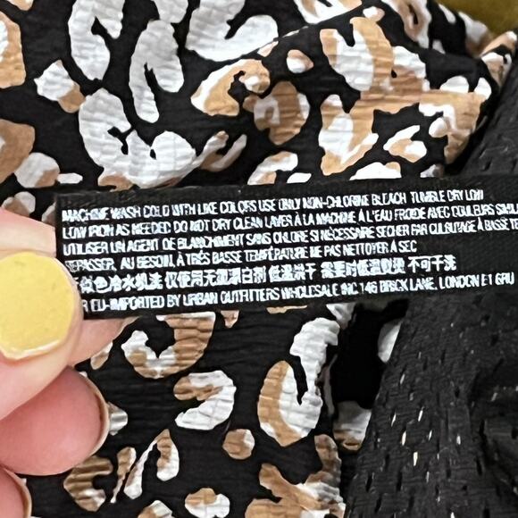 Free People Movement Light Jacket Women Small Leopard Animal Print Hooded Zip Up - Picture 13 of 16